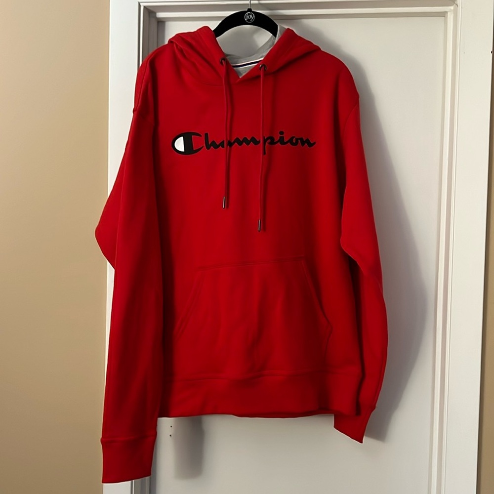 Red Champion Hoodie